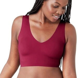 NWT True & Co Women's True Body V Neck Bra Small Red Wire-Free Microfiber